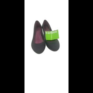 NWT Crocs Women's Dual Comfort Black Closed Toe Wedges Pump Heels Shoes Size 7